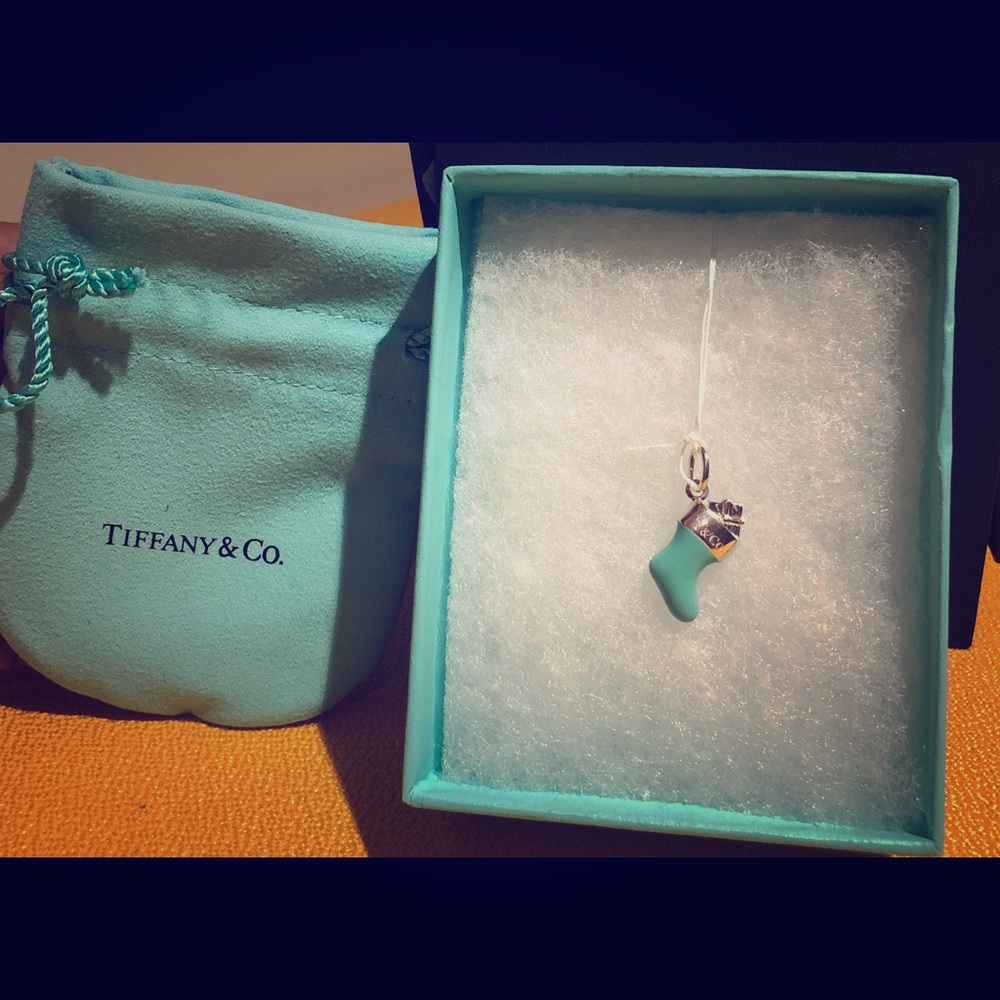 NEW Authentic Tiffany & Co Charm Blue Stocking